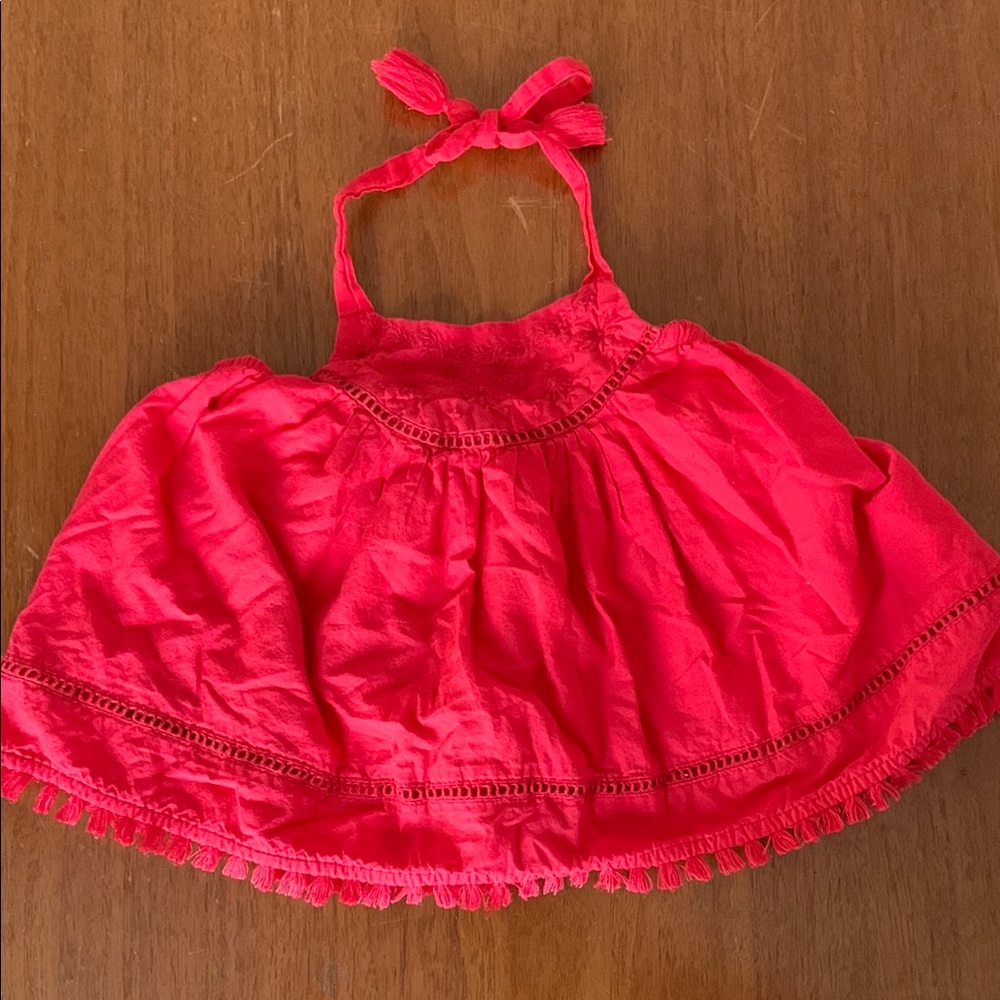 😊FREE😊 Bright Red Halter Top size 24m